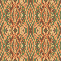 Hand painted abstract tribal seamless pattern 