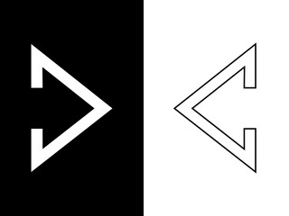 Fototapeta premium hollow arrow shape