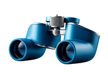 Unique blue binoculars with modern design for outdoor exploration
