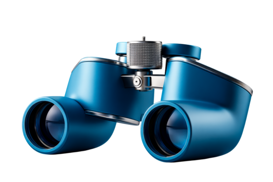 Unique blue binoculars with modern design for outdoor exploration
