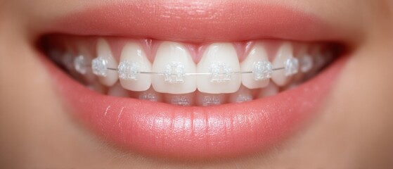 Obraz premium Radiant smile embracing the artistry of modern orthodontics
