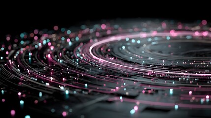 Radiant Pink and Purple Spiral Universe Composition &ndash; Immersive Astronomical Visual for Generative AI and Metaverse Branding