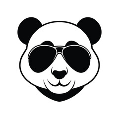 stylized panda head with sunglasses © taslima