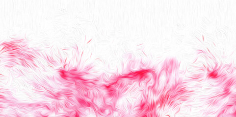 White background and colorful soft white pink feather portrait frame texture on a white background. Flame pink ink cloud overlay textured design. Beautiful abstract colorful light baby pink flame art.