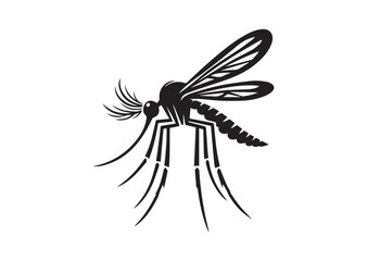 Mosquito Silhouette Vector, Mosquito Icon