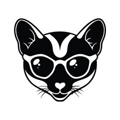 stylized sugar glider head with sunglasses