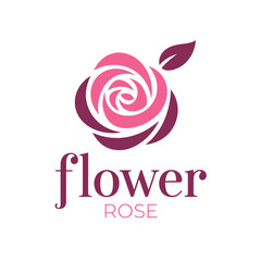 Fototapeta premium Rose Flower Logo Design, Rose Colorful Logo Design