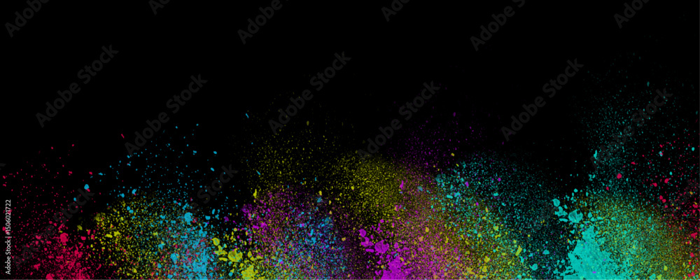 Wall mural abstract background with colorful dots. abstract neon glittering background. texture of colorful pow
