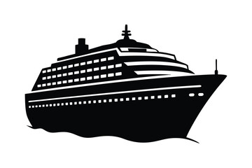 Cruise Ship Silhouette Vector Bundle  Nautical SVG Clipart for Print & Apparel Design


