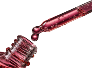 Applying serum with dropper simplified beauty routine perspective isolated on transparent background