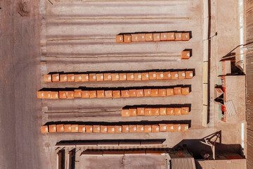 Copper Cathode Production in Electrowinning Plant – Workers and Acid Pools in the Atacama Desert