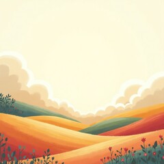 Obraz premium vector illustration of a landscape