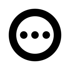 Fototapeta premium Three dots symbolizing menu dots icon perfect for interface options.