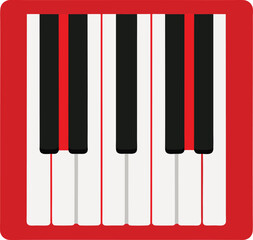 Naklejka premium piano keys vector illustration