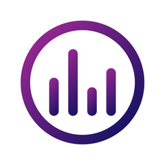 Obraz premium Bars symbolizing equalizer icon perfect for audio player control.