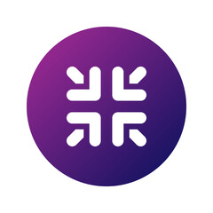 Square with inward arrows symbolizing minimize icon perfect for window management.