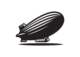 Obraz premium Blimp Silhouette Vector, Blimp Icon