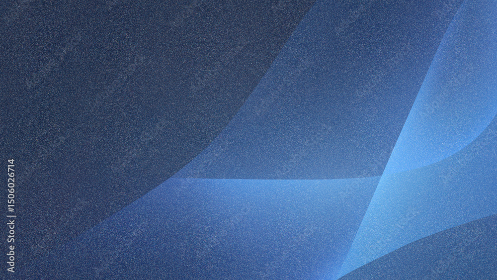 Poster abstract blue gradient background with smooth curves and soft textures, creating a serene atmosphere