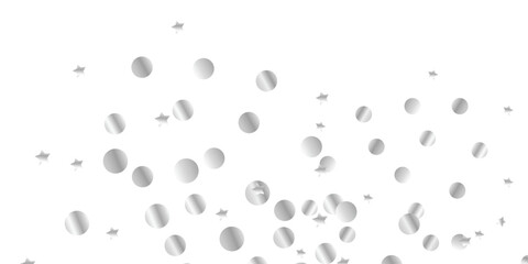 Isolated Silver Glitter Confetti Rain Vector with Sparkling Light Effects on Transparent Background for Elegant Occasions. Frame with Transparent Background for Invitations and Celebrations