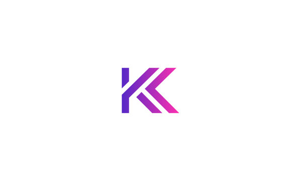 KK initial letters, monogram logo