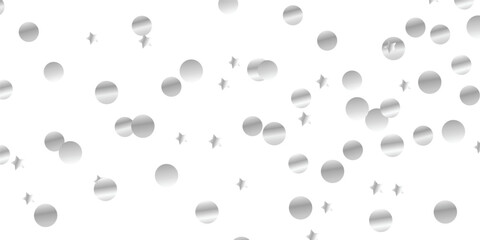 Falling glitter confetti. Vector silver dust isolated on transparent background, Long Falling Stream of Silver Dust and Glitter Confetti Creating a Shiny Vertical Border on Transparent Background