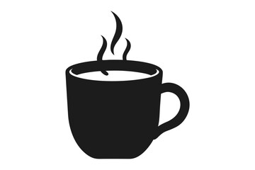 steaming hot cup of coffee, realistic, detailed, high resolution, photorealistic, clean, minimalist, black and white

