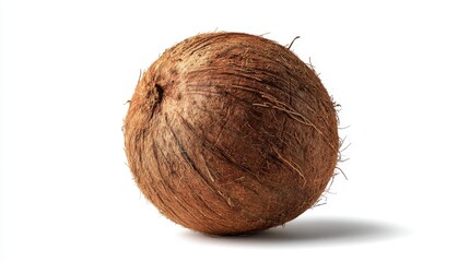 Coconut isolated on white background in studio shot still life