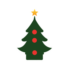 Christmas day vector art illustration on white background