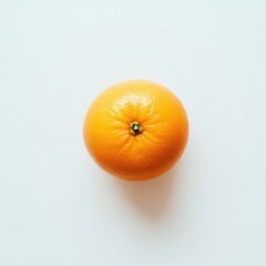 Fresh Orange on White Background with Natural Lighting for Stock Use