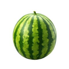 Whole watermelon isolated on white background