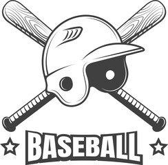 Monochrome baseball emblem