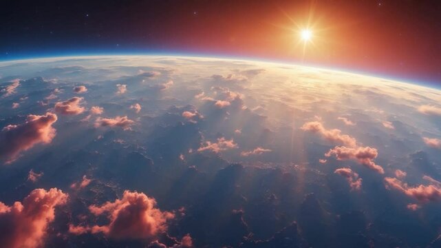 The concept of world disaster - The world is burning after the third world war - Elements of this image furnished by Ai