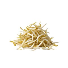 Pile of mung bean sprouts isolated on white background