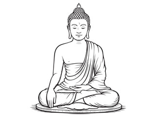 Buddha statue silhouette