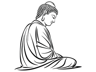 Buddha statue silhouette