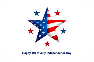Fototapeta premium 4th of July: Patriotic Star Graphic for Independence Day Celebrations