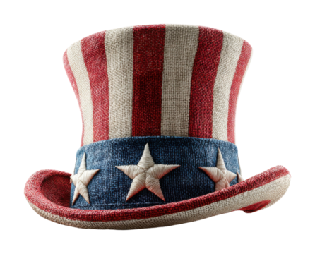 Patriotic celebration hat united states product festive theme isolated on transparent background