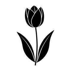 Tulip Silhouette vector illustration