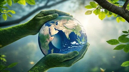 Save earth environmental protection sustainability nature conservation green energy climate change hands world 100 - Powered by Adobe