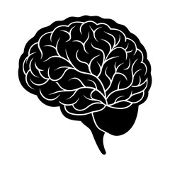 Brain Silhouette vector illustration