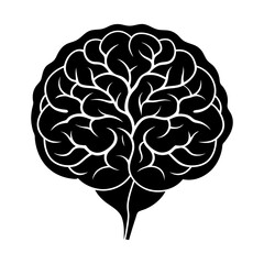 Brain Silhouette vector illustration