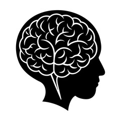 Brain Silhouette vector illustration
