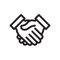 Obraz premium Handshake Icon In Trendy Design Vector Eps 10