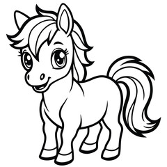 Cute pony coloring page
