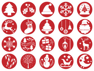 クリスマス■クリスマス素材のアイコンセット