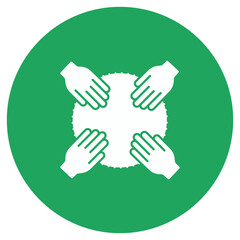 Obraz premium Collaborative Work icon, Stronger Together Unlocking the Power of Collaborative Work, Team Synergy Driving Success Through Collaboration
