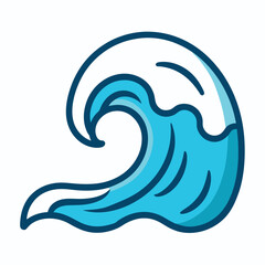 vector illustration of an Blue Ocean Wave