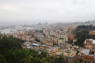 The panorama of Genoa, Italy	