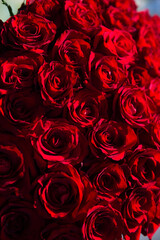 large bouquet of red roses