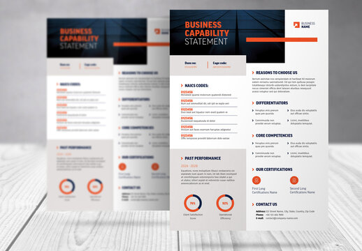 Capability Statement Business Document Template 